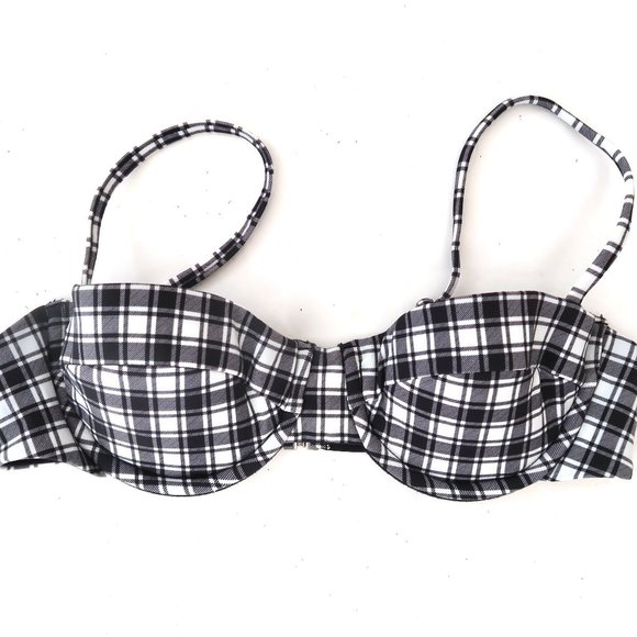 VERONICA BEARD Gingham check Dyer bikini top - Picture 4 of 5